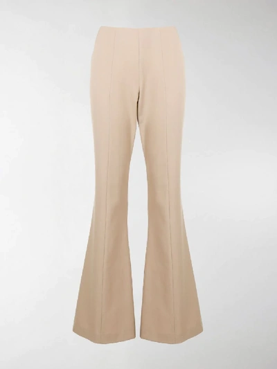 Shop Maison Margiela Flared Style Trousers In Neutrals