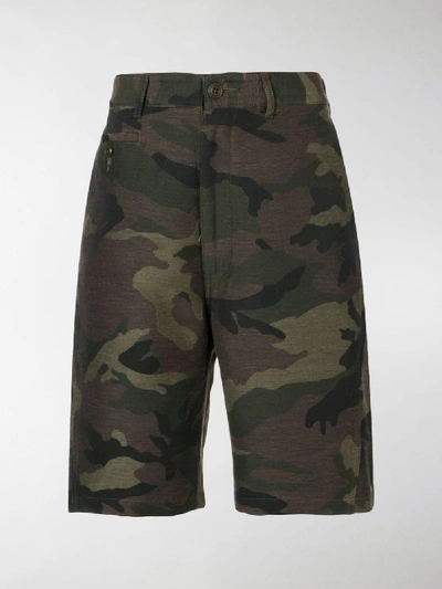 Shop Junya Watanabe Camouflage-print Bermuda Shorts In Green