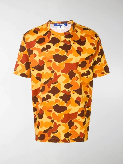 Shop Junya Watanabe Camouflage-print T-shirt In Orange
