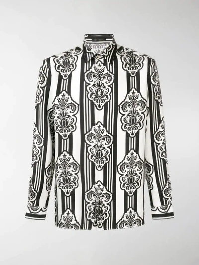 Shop Versace Classic Printed Shirt In White