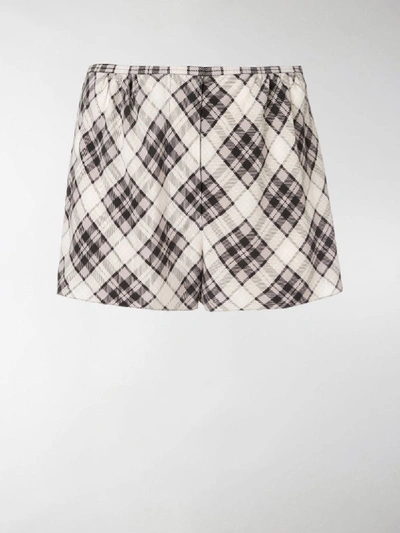 Shop Marc Jacobs The  Plaid Front Fly Short In Grey