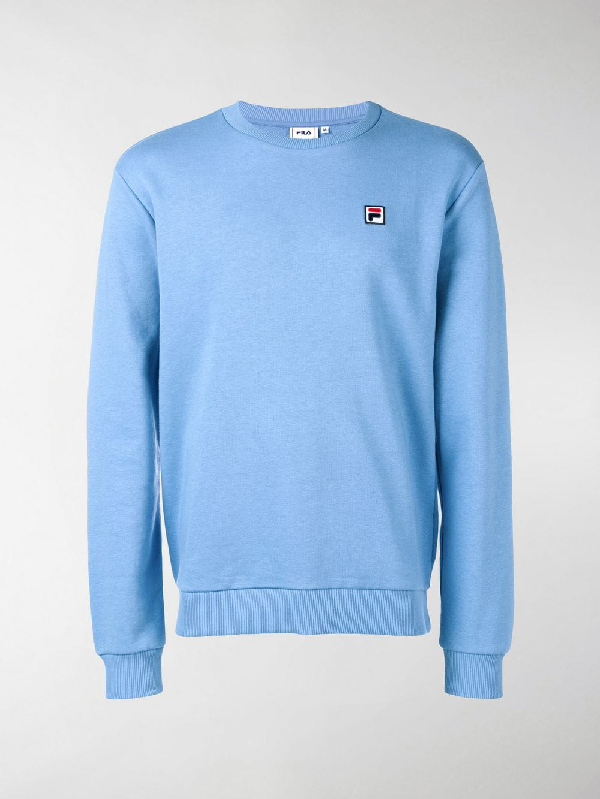 Fila Embroidered Logo Sweatshirt In Blue | ModeSens