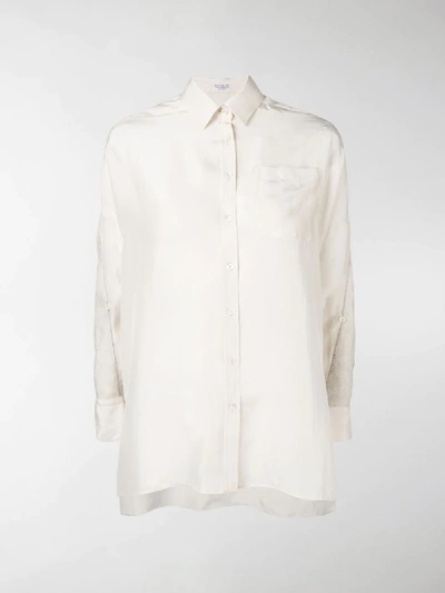 Shop Brunello Cucinelli Loose Fit Shirt In Neutrals