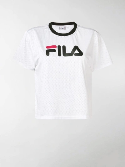 Shop Fila Michelle Logo T-shirt In White