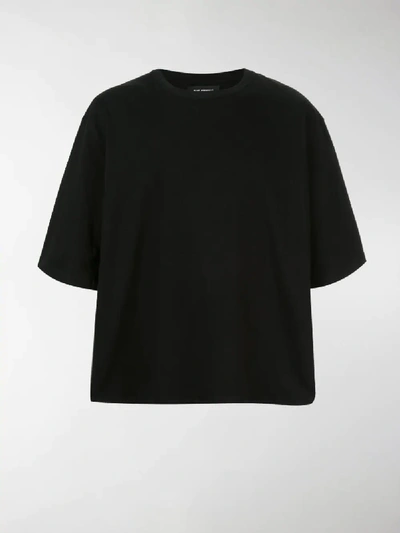 Shop Raf Simons Perforated Detail Cotton T-shirt In Black