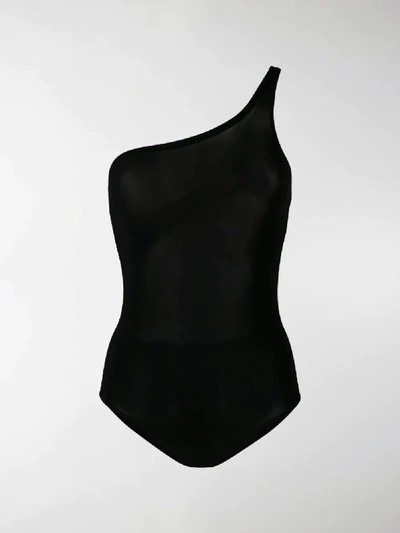 Shop Isabel Marant Étoile One Shoulder Swimsuit In Black