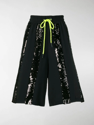 Shop Iceberg Sequin Embellished Shorts In Black