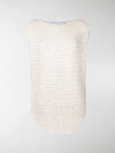 Shop Iro Knitted Vest Top In Neutrals