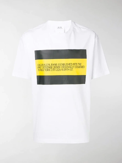 Shop Calvin Klein Jeans Est.1978 1978 Front Flag T-shirt In White