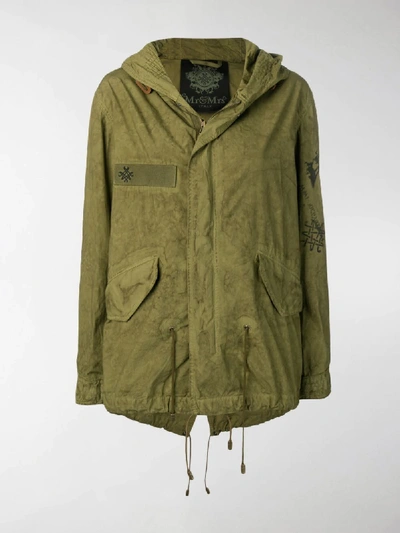 Shop Mr & Mrs Italy Army Parka Jacket In Green