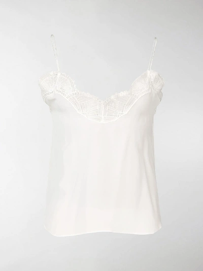 Shop Iro Embroidered Lace Slip Top In White