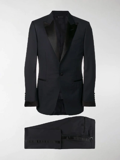 Shop Tom Ford Classic Smoking Suit In Blue