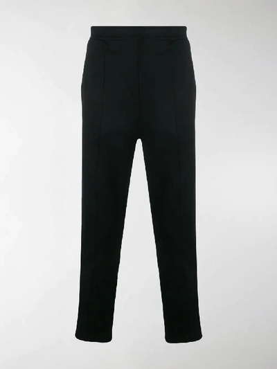 Shop Prada Logo Cropped Track Pants In Black