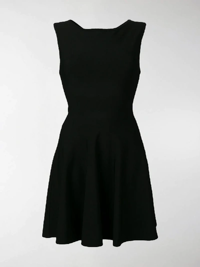 Shop Alaïa Cross Back Mini Dress In Black