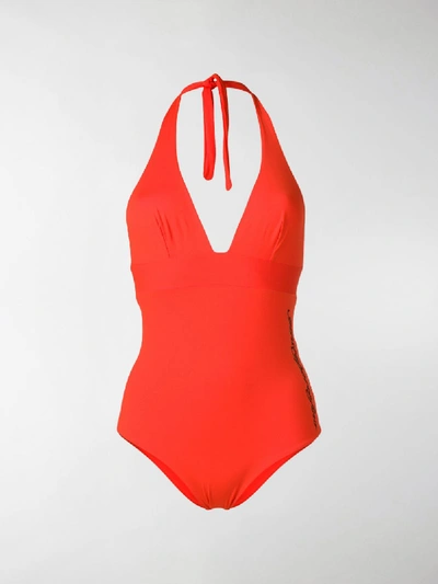 Shop Gentry Portofino One-piece Swimsuit In Orange