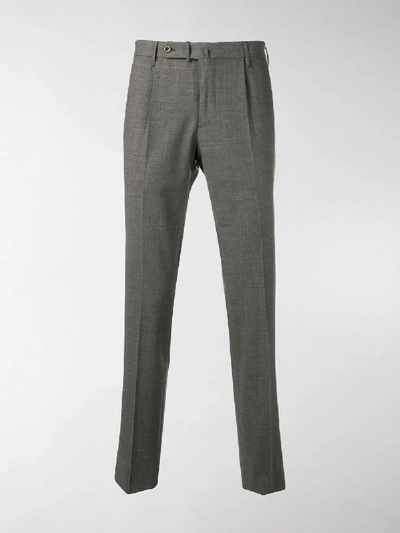Shop Incotex Slim Fit Tailored Trousers In Grey