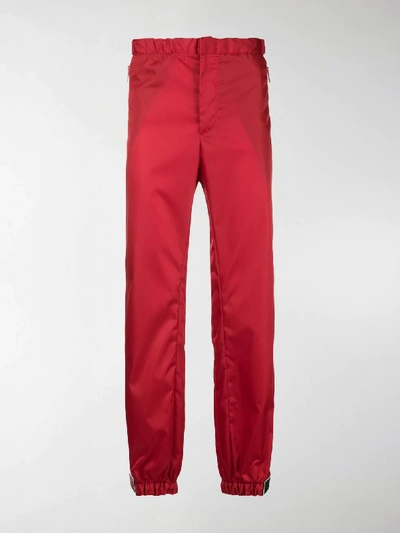 Shop Prada Straight-leg Trousers In Red