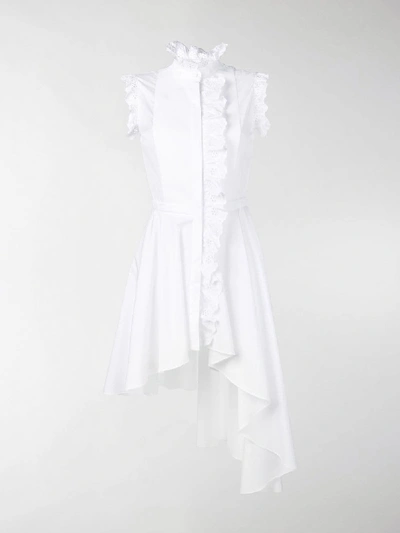 Shop Alexander Mcqueen Broderie Anglaise Trim Dress In White