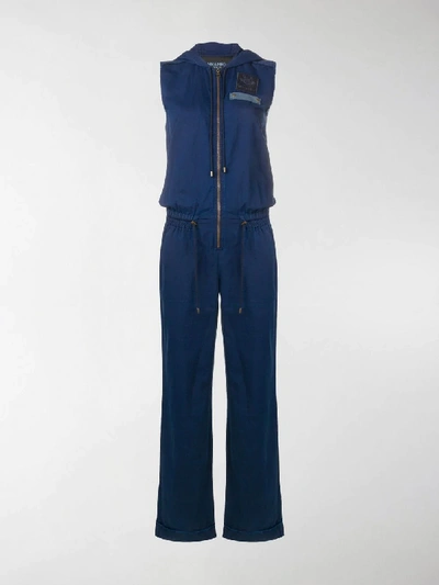 Shop Mr & Mrs Italy Hooded Jumpsuit In Blue
