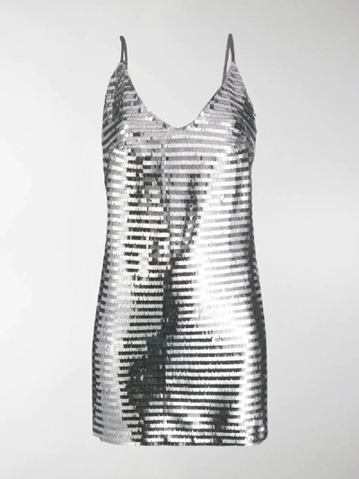 Shop Chiara Ferragni Pailettes Mini Dress In Metallic