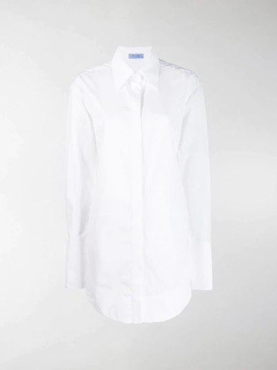 Shop Mugler Cummerbund Back Strap Shirt In White