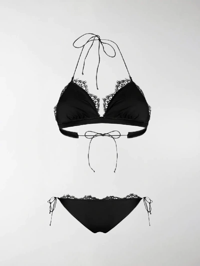 Shop Oseree Travaille Bikini Set In Black