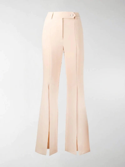 Shop A.w.a.k.e. Split Leg Trousers In Neutrals