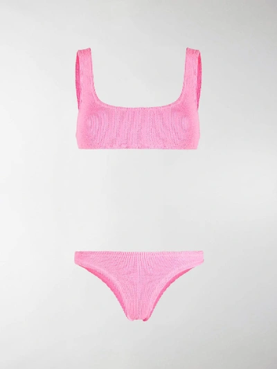Shop Reina Olga Ginny Scrunch Bikini Set In Pink