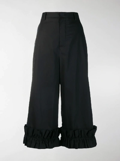 Shop Moncler Genius Moncler Noir Kei Ninomiya Cropped Culottes In Black