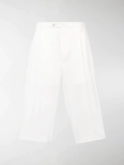 Shop Maison Margiela High-waisted Shorts In White