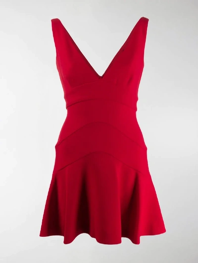 Shop Dsquared2 Peplum Mini Dress In Red