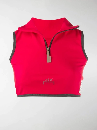 Shop A-cold-wall* * Zip Front Cropped Vest In Red