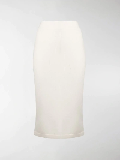 Shop Tom Ford Fitted Midi Skirt In White