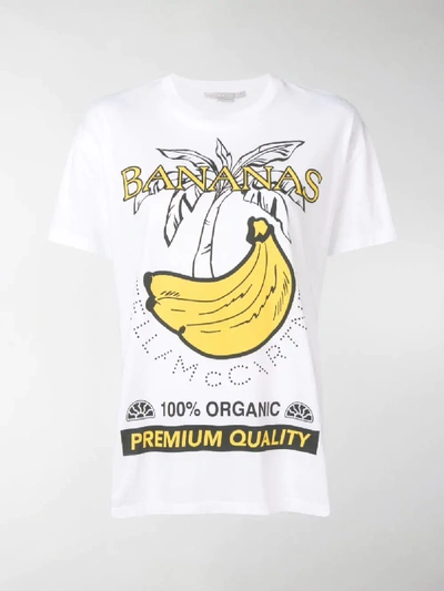 Shop Stella Mccartney Bananas Print T-shirt In White