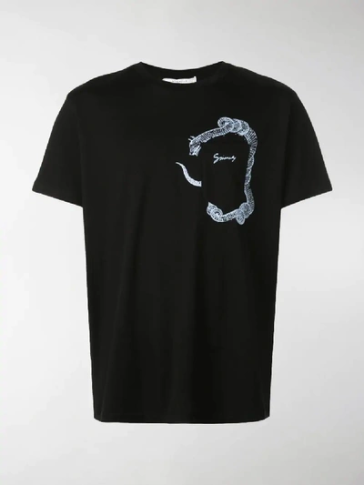 Shop Givenchy T-shirt With Logo Chest Pocket In Black