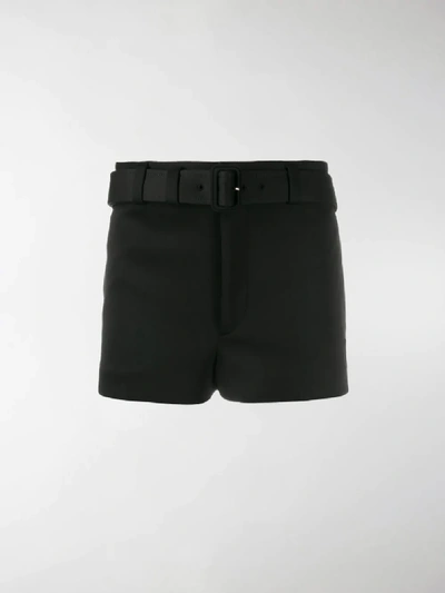 Shop Prada Technical Jersey Shorts In Black
