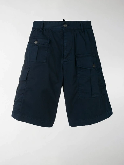 Shop Dsquared2 Multi-pocket Cargo Shorts In Blue