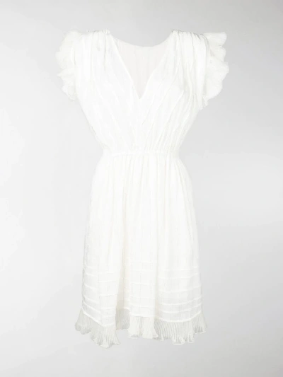 Shop Isabel Marant Ruffle Detail Dress In White