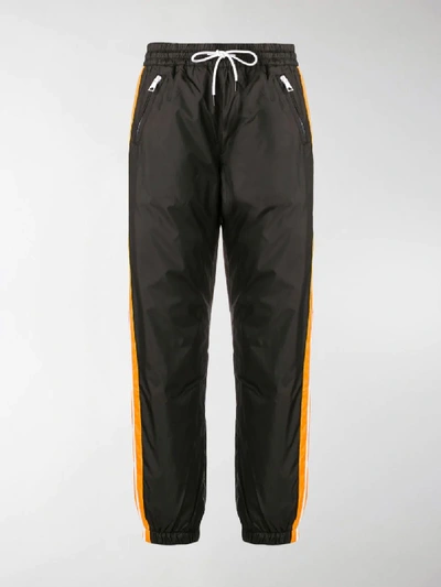 Shop Kenzo Side-stripe Track Trousers In Black