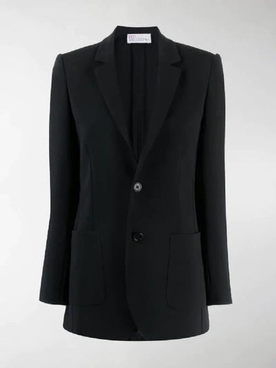 Shop Red Valentino Slim-fit Blazer Jacket In Black