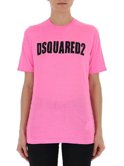 Shop Dsquared2 Logo Printed T In Pink