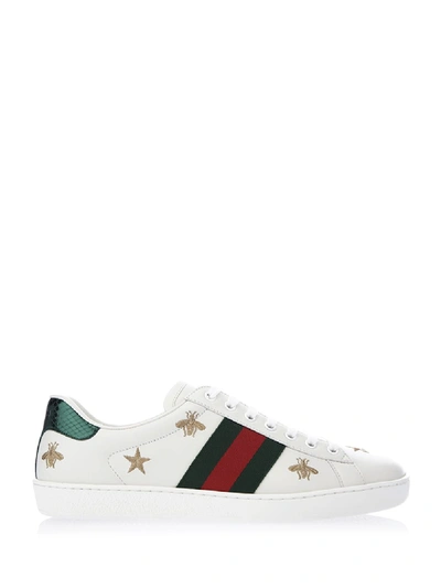 Shop Gucci Ace Embroidered Sneakers In Multi