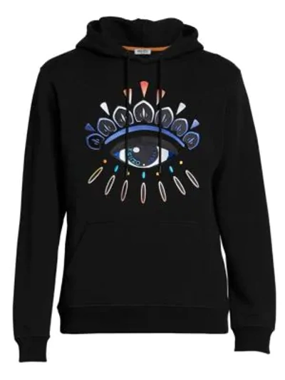 Shop Kenzo Gradient Eye Hoodie In Black