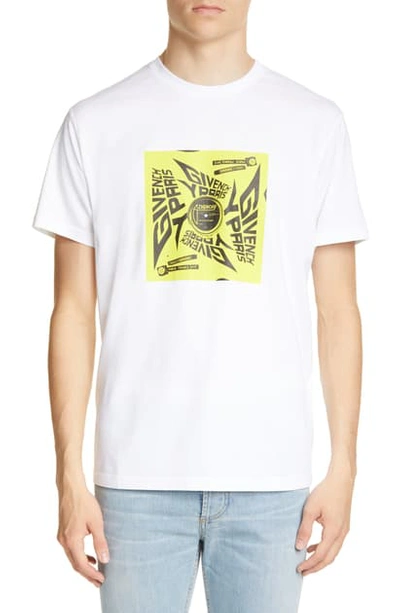 Shop Givenchy Paris Square Sun Graphic T-shirt In White