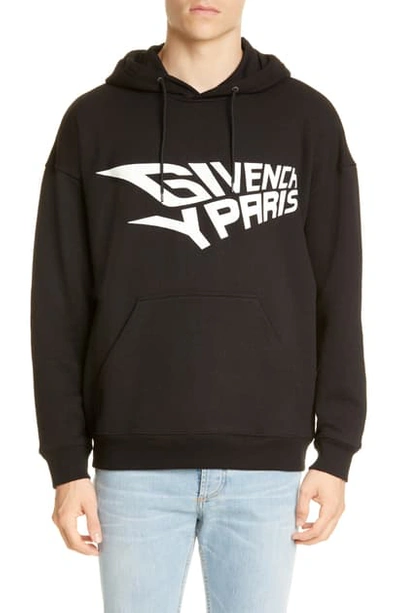 Shop Givenchy Glow In The Dark Hooded Sweatshirt In Black