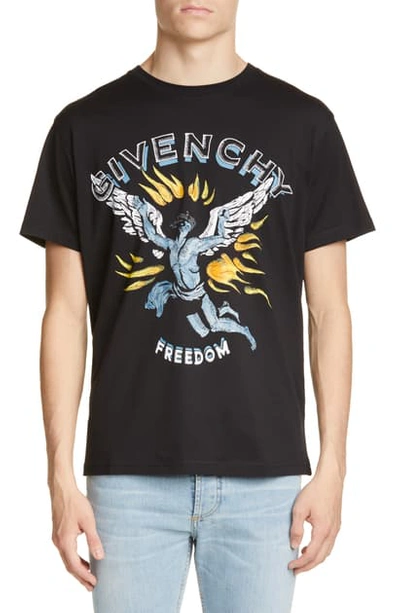 Shop Givenchy Icarus Graphic T-shirt In Black