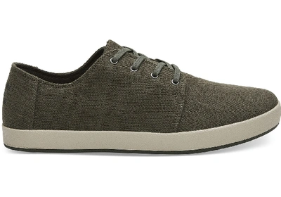 Shop Toms Green Heritage Canvas Men's Payton Sneakers Shoes In Olive