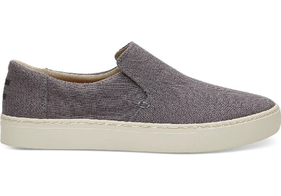 Shop Toms Shade Heritage Canvas Men's Lomas Slip Ons Shoes In Grey