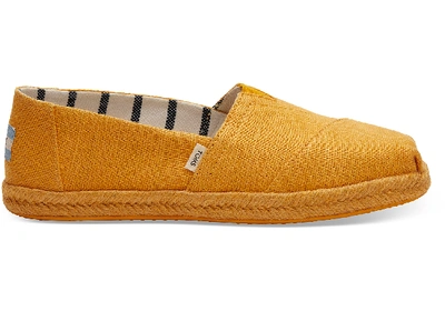 Shop Toms Schuhe Gelbe Canvas Espadrilles Für Damen - Grösse 42.5 In Gold Fusion