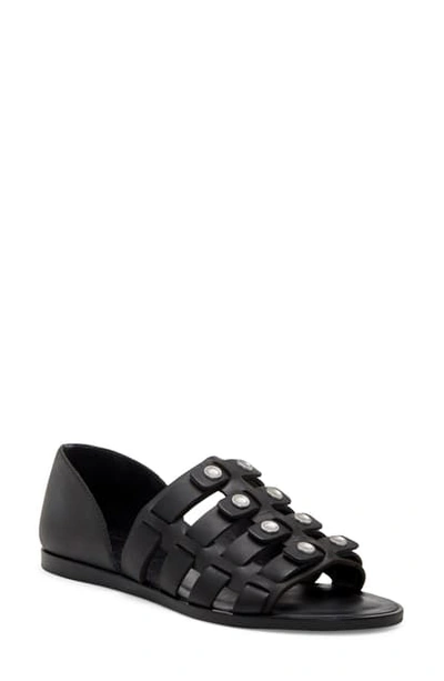 Shop 1.state Telle Studded Strappy Sandal In Black Leather